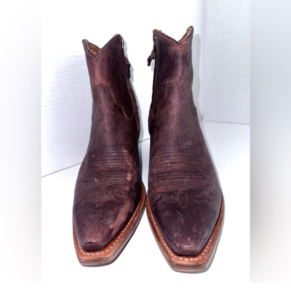 Tecovas The Daisy Scotch Western Ankle Boots 6 - Picture 3 of 6